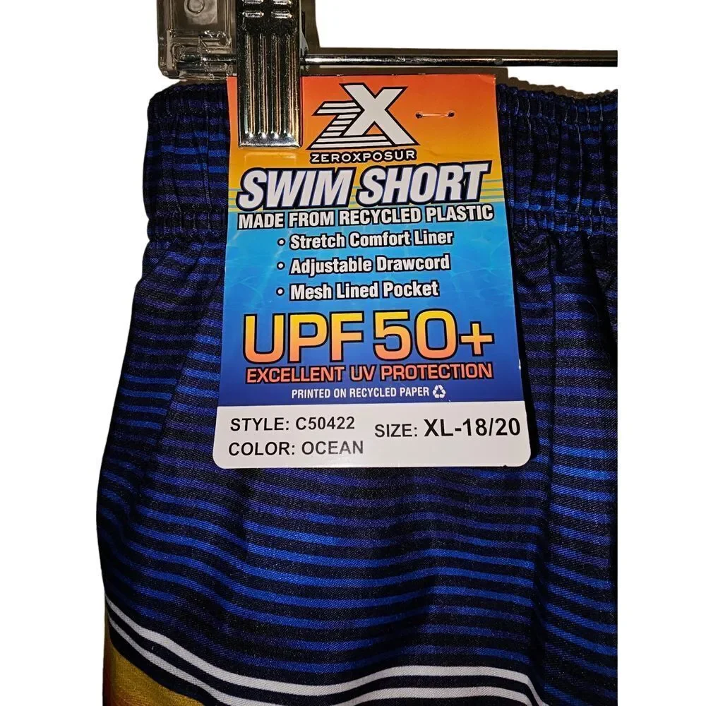 ZeroXposur Swim‎ Short UPF 50+ Boys XL (18/20)